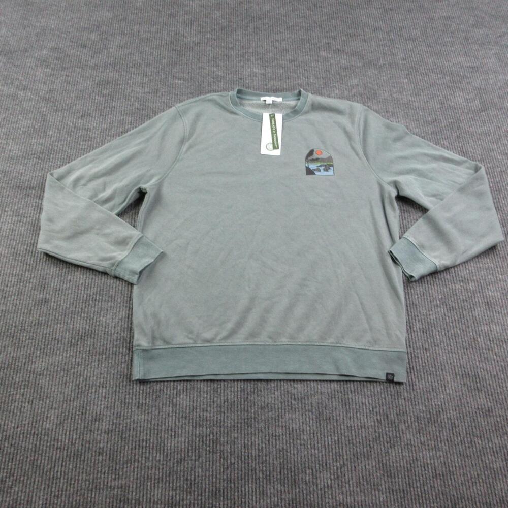 Threads 4 Thought Sweatshirt Mens XL Green Pullover Lined Graphic Fleece NWT